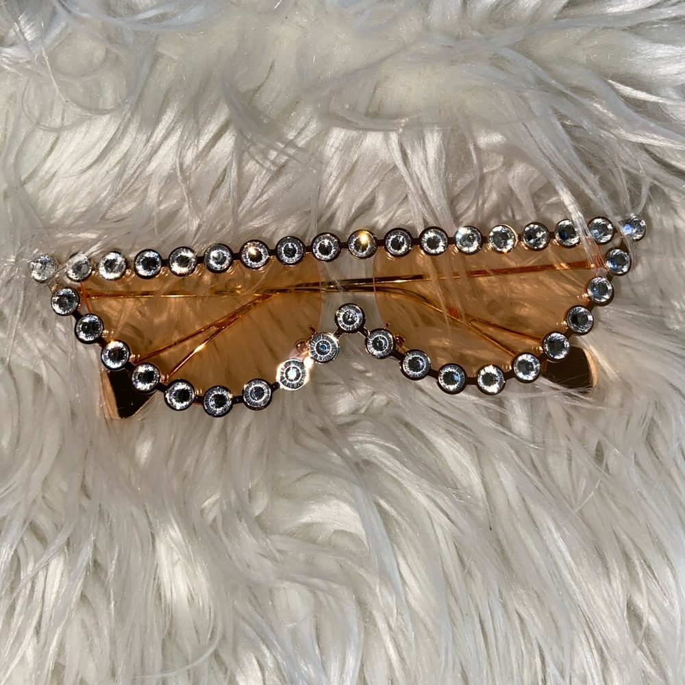 🌼Rhinestones Embellished Angular sunglasses